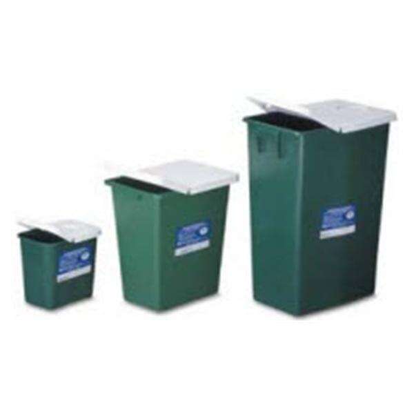 Container Trash EnviroStar Plastic 8gal Lid Green Each